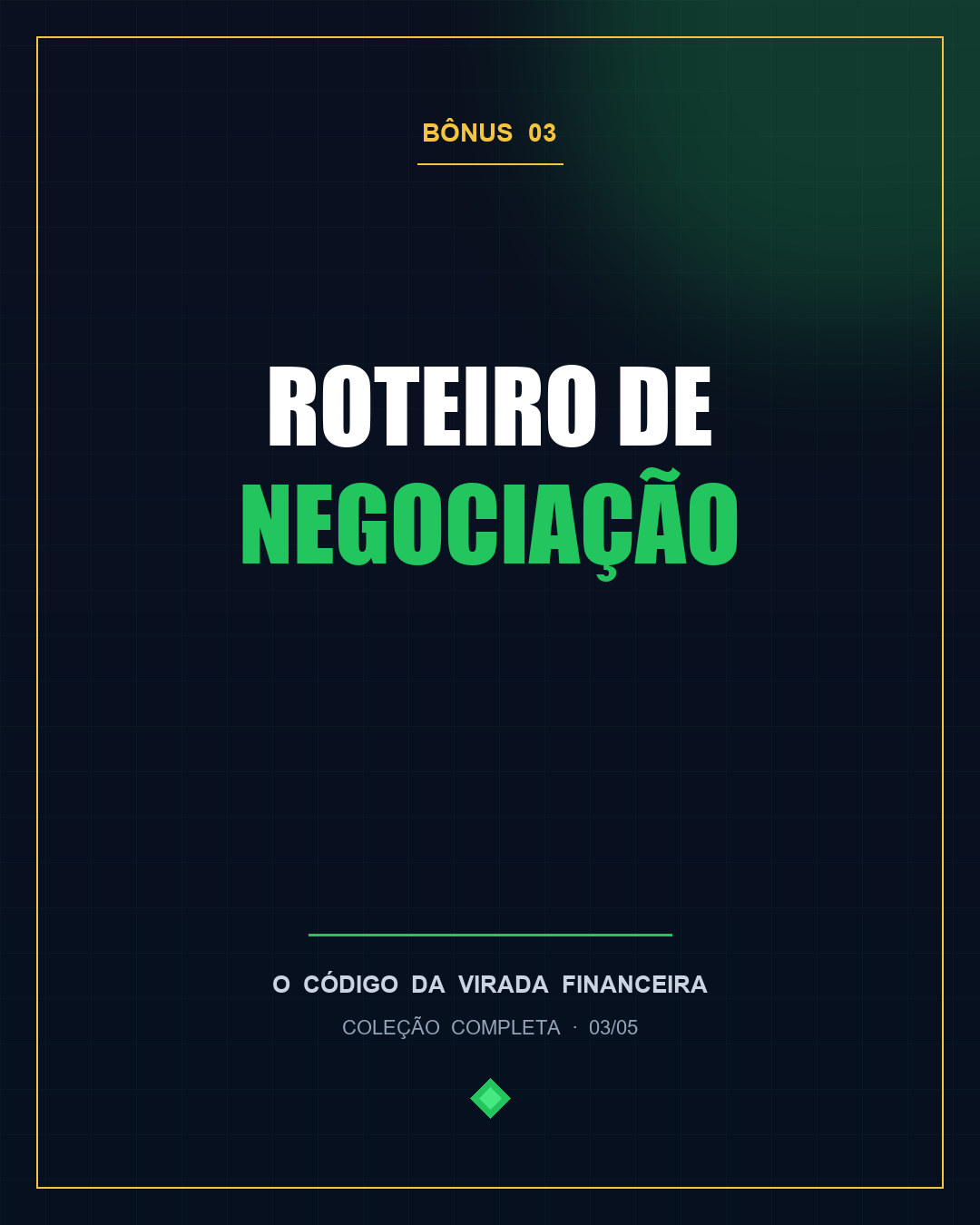 Bônus 1 · Roteiro de negociação de dívidas